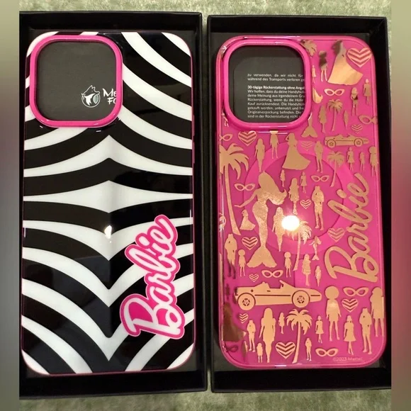 Barbie Black & White + Classic pink Phone Case for iPhone 14 Pro Max - Picture 3 of 16